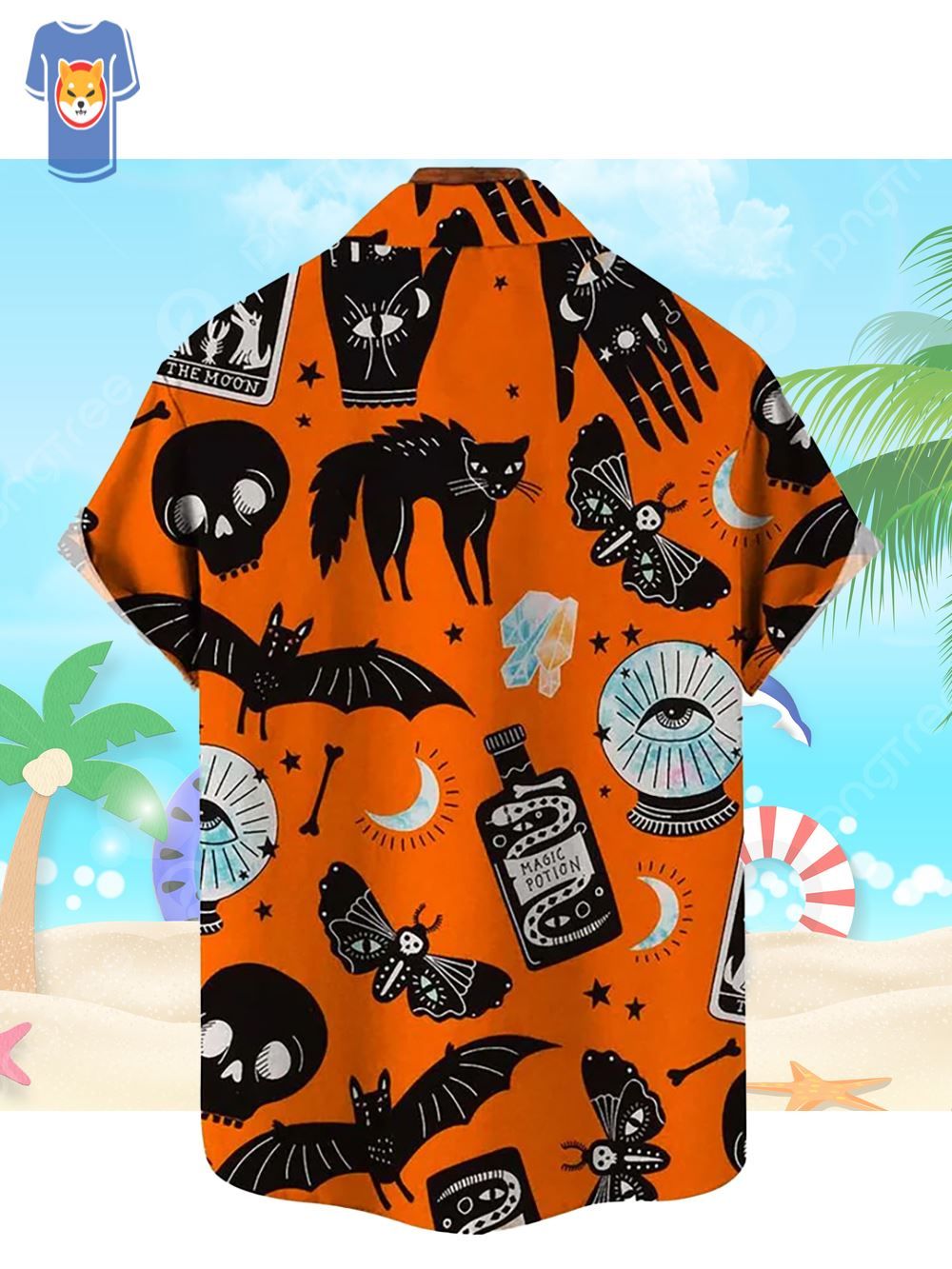 Halloween Fun in a Vintage Style Hawaiian Shirt
