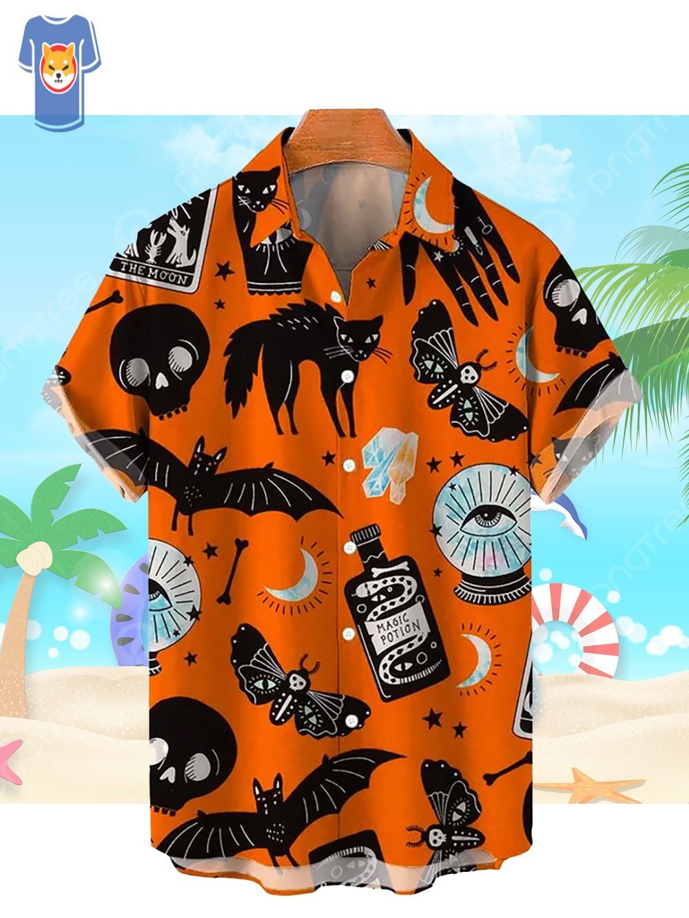 Halloween Fun in a Vintage Style Hawaiian Shirt