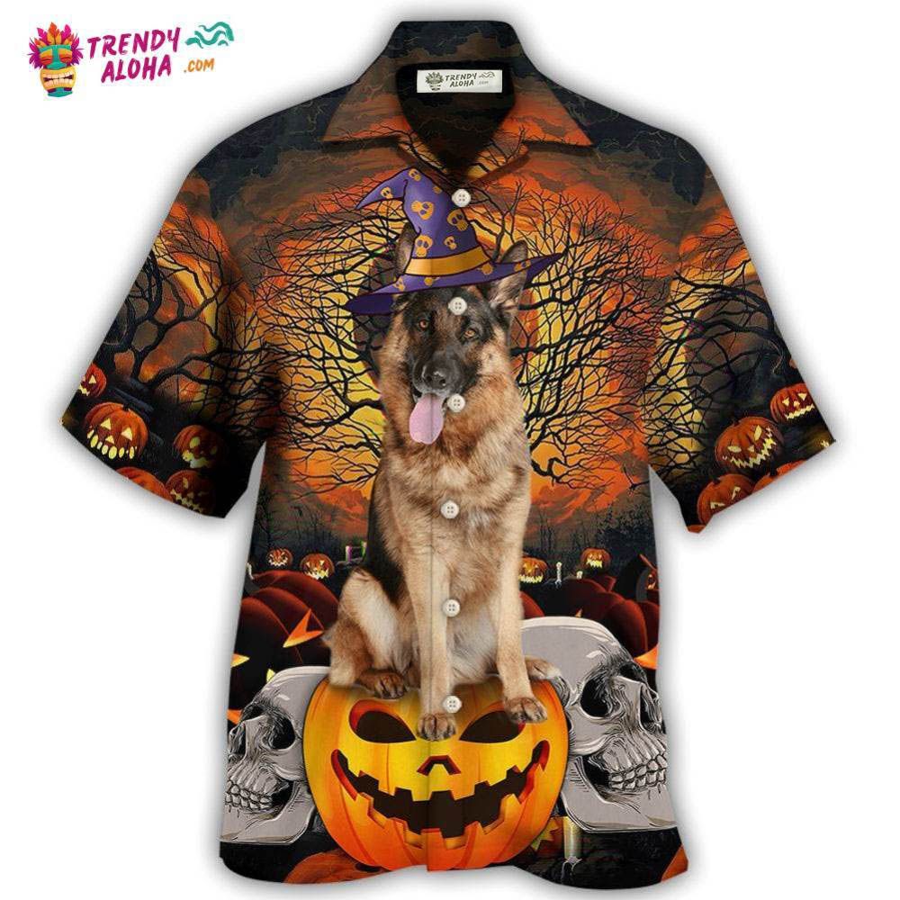 Halloween German Shepherd My Lovely Dog Hawaiian Shirt – Trendy Aloha Halloween German Shepherd My Lovely Dog Hawaiian Shirt – Trendy Aloha
