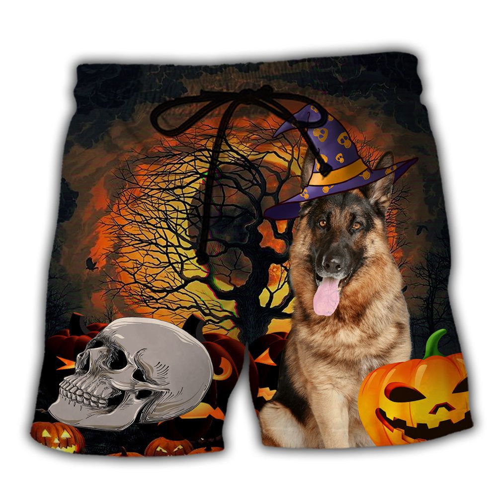 Halloween German Shepherd My Lovely Dog Trendy Aloha Hawaiian Beach Shorts