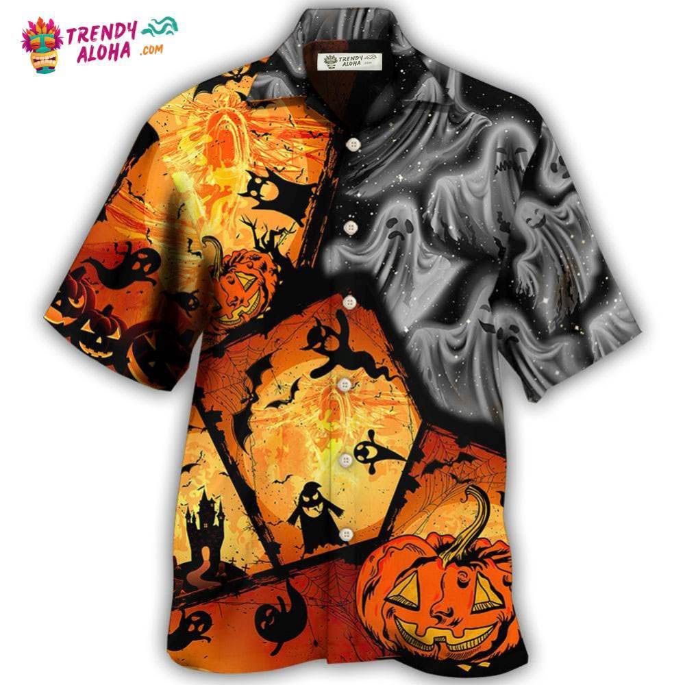 Halloween Ghost Pumpkin Scary Hawaiian Shirt – Trendy Aloha Halloween Ghost Pumpkin Scary Hawaiian Shirt – Trendy Aloha