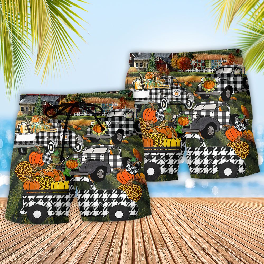 Halloween Grandma’s Little Pumpkins Trendy Aloha Hawaiian Beach Shorts