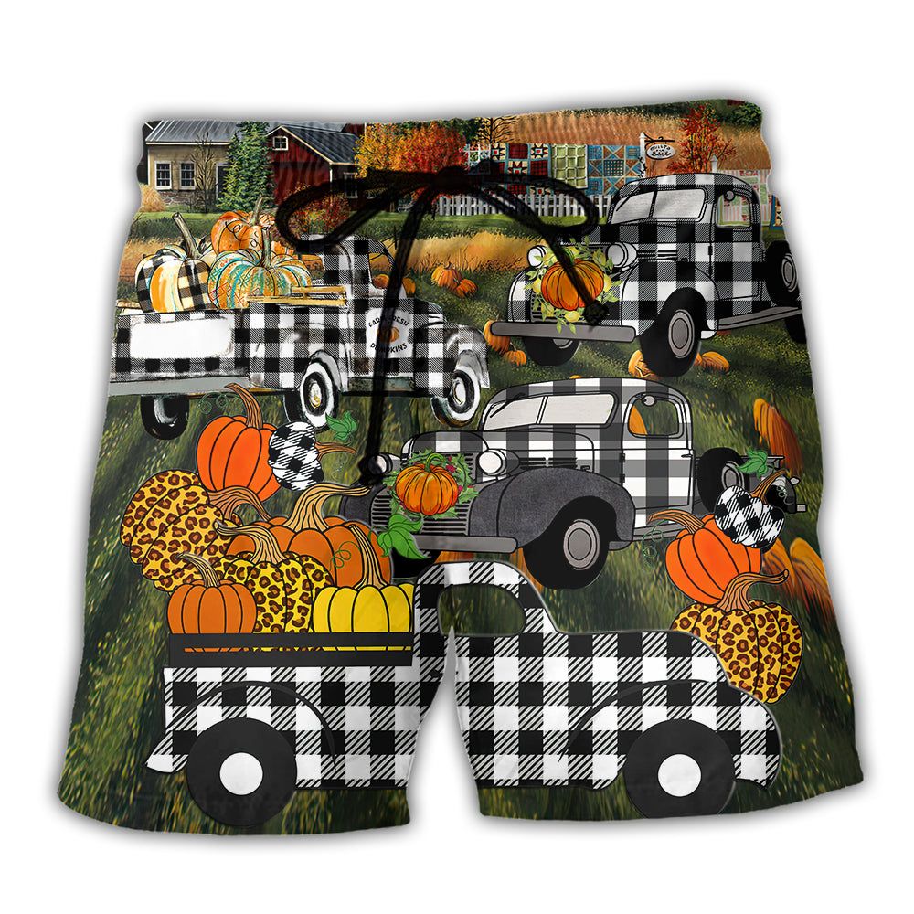 Halloween Grandma’s Little Pumpkins Trendy Aloha Hawaiian Beach Shorts