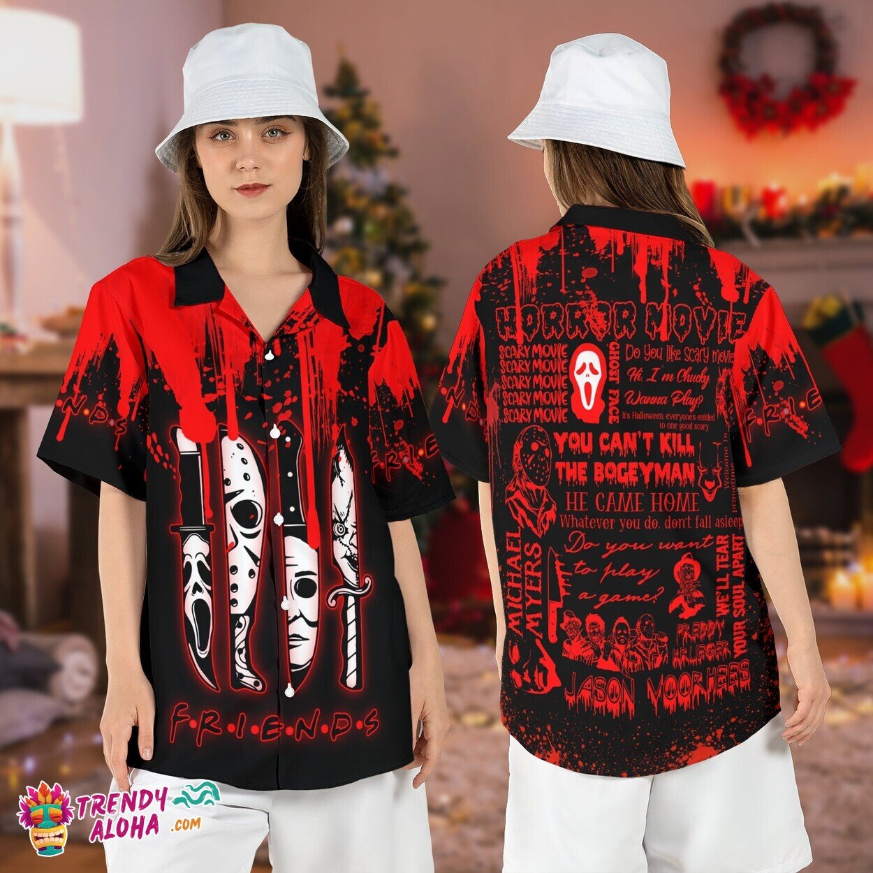 Halloween Horror Friends Knife Michael Ghostface Jason Shirt