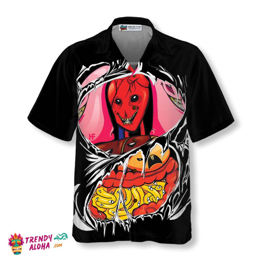 Halloween Horror Human Guts Hawaiian Shirt