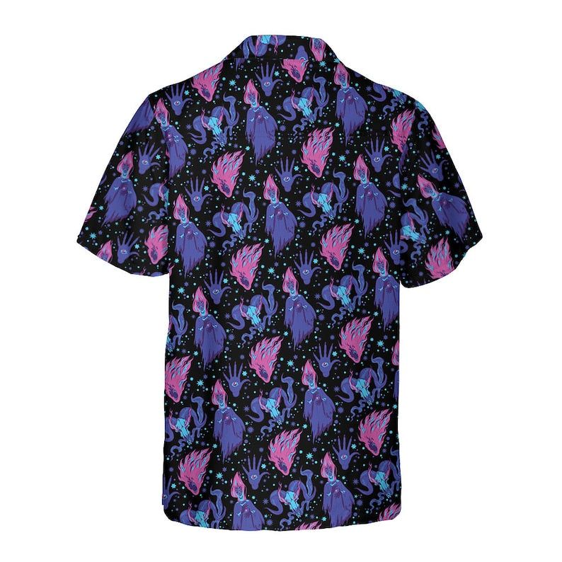 Halloween Horror Monster Shirt, Halloween Magic Hand, Skulls Hawaiian Shirt