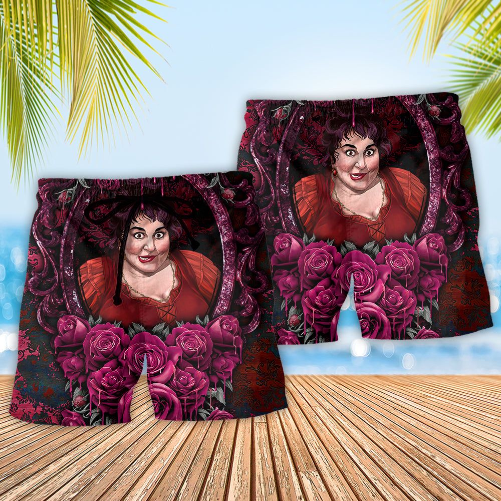 Halloween – Horror Scary Sister Witches Mary Trendy Aloha Hawaiian Beach Shorts