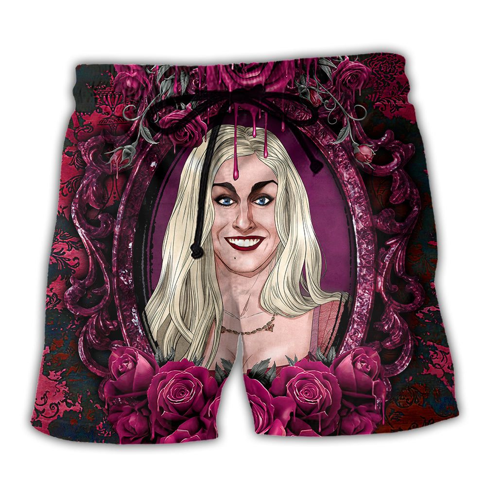 Halloween – Horror Scary Sister Witches Sarah Trendy Aloha Hawaiian Beach Shorts