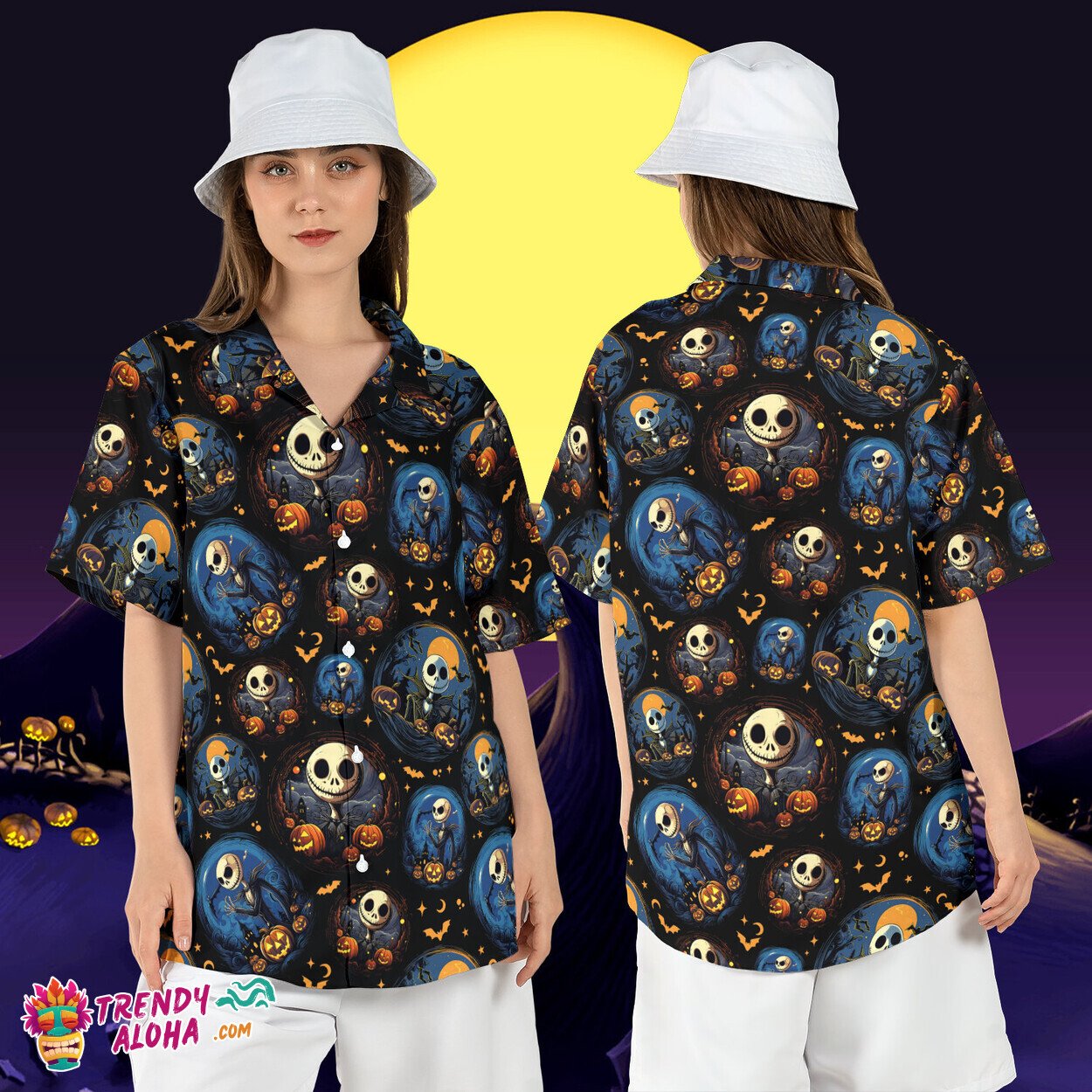 Halloween Jack Skellington Pumpkin King Nightmare Aloha Shirt