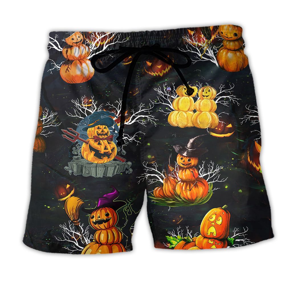 Halloween Lets Get Lit Trendy Aloha Hawaiian Beach Shorts