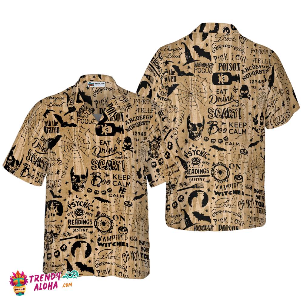 Halloween Ouija Shirt For Men Hawaiian Shirt