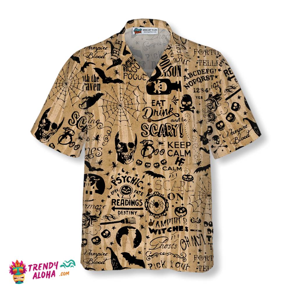 Halloween Ouija Shirt For Men Hawaiian Shirt