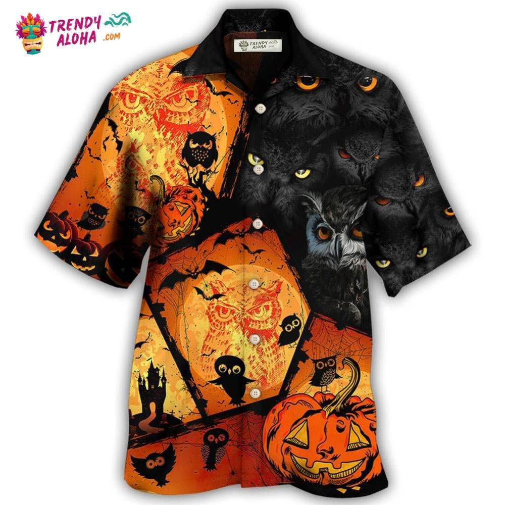 Halloween Owl Pumpkin Scary Hawaiian Shirt – Trendy Aloha Halloween Owl Pumpkin Scary Hawaiian Shirt – Trendy Aloha