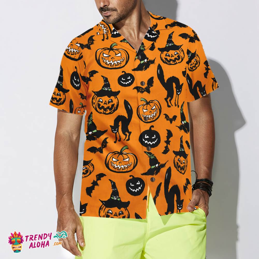 Halloween Pattern Hawaiian Shirt