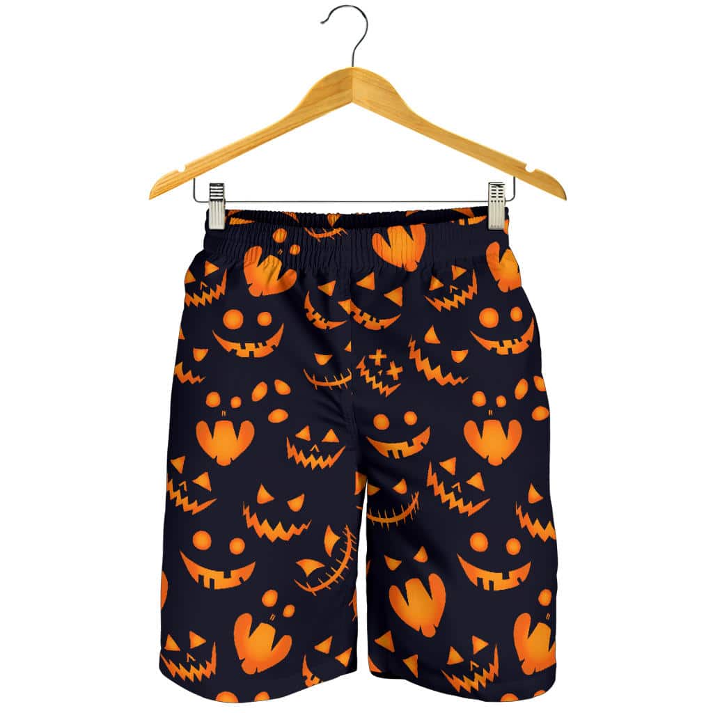 Halloween Pattern Pumpkin Background For Men Women Kid Shorts
