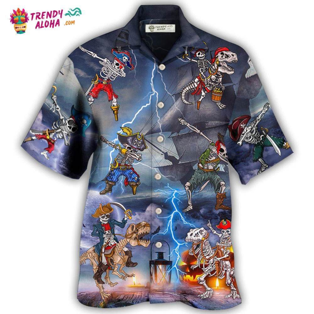 Halloween Pirate Skeleton Scary Hawaiian Shirt – Trendy Aloha Halloween Pirate Skeleton Scary Hawaiian Shirt – Trendy Aloha