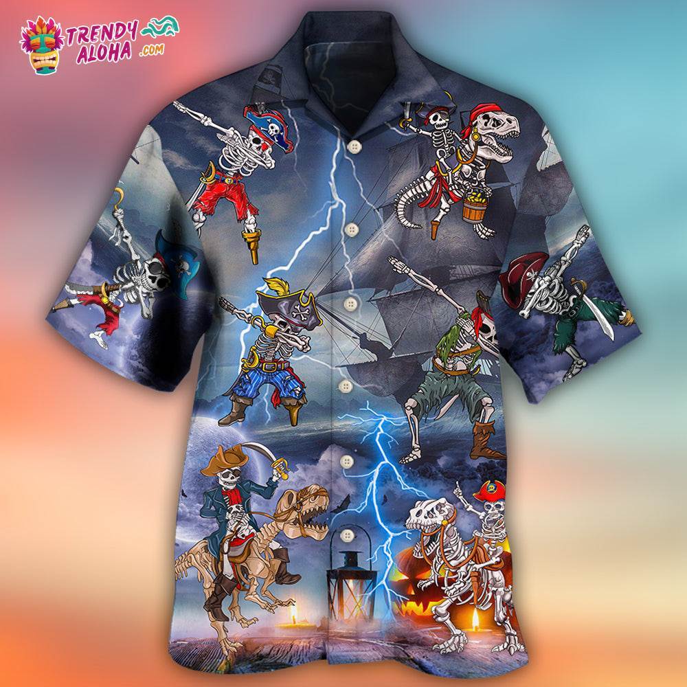 Halloween Pirate Skeleton Scary Hawaiian Shirt – Trendy Aloha