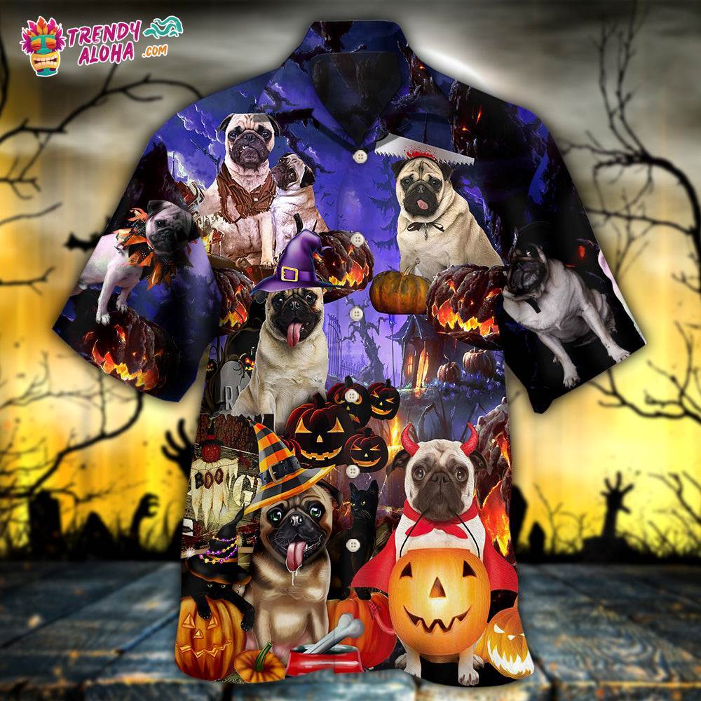 Halloween – Pug Never Mind The Witch Hawaiian Shirt – Trendy Aloha