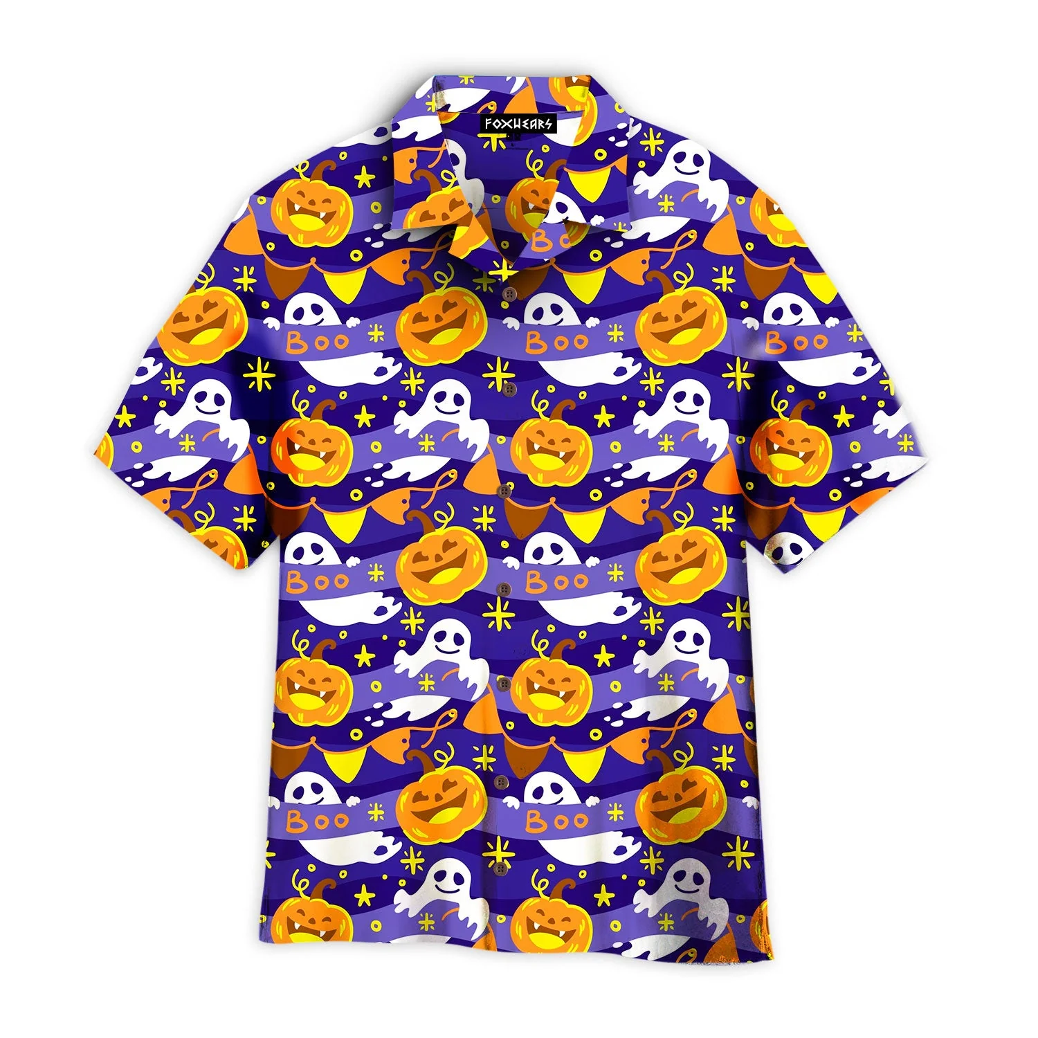 Halloween Pumkin Ghost Climbing Aloha Trendy Hawaiian Shirts