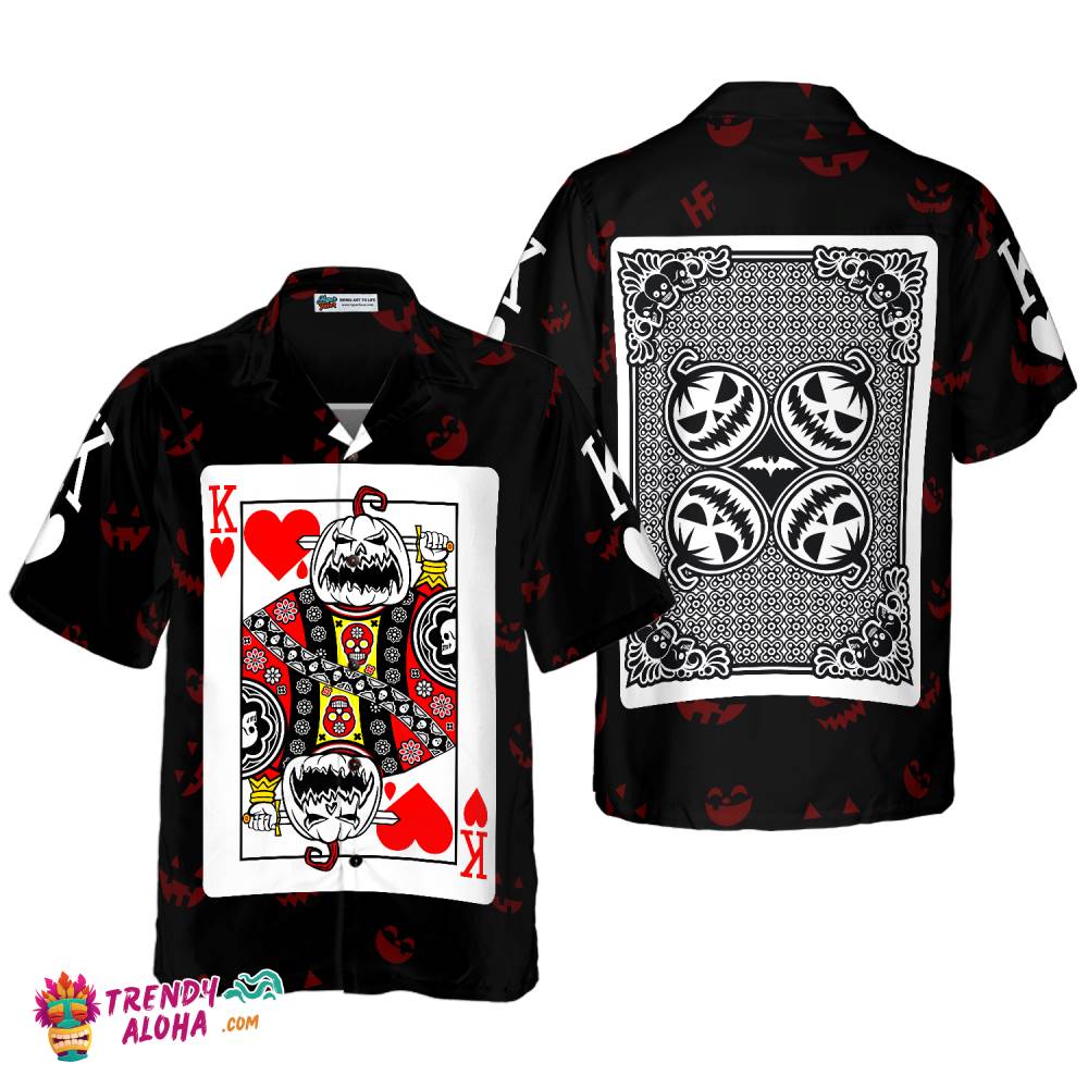 Halloween Pumpkin King Card Hawaiian Shirt