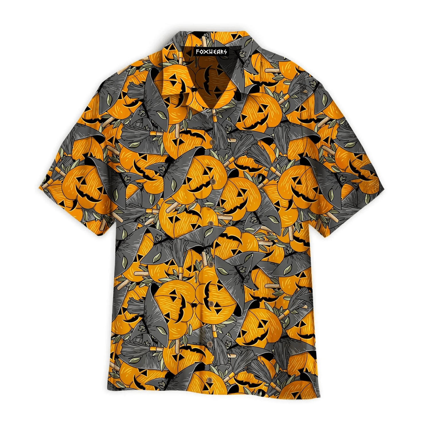 Halloween Pumpkin Pattern Aloha Hawaiian Shirts