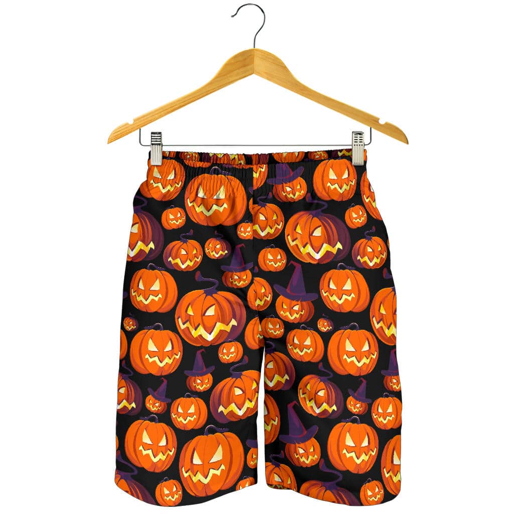Halloween Pumpkin Pattern For Men Women Kid Shorts