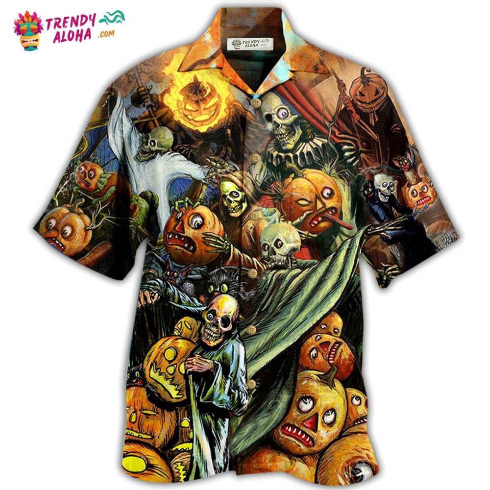 Halloween Pumpkin Scary Hawaiian Shirt – Trendy Aloha Halloween Pumpkin Scary Hawaiian Shirt – Trendy Aloha