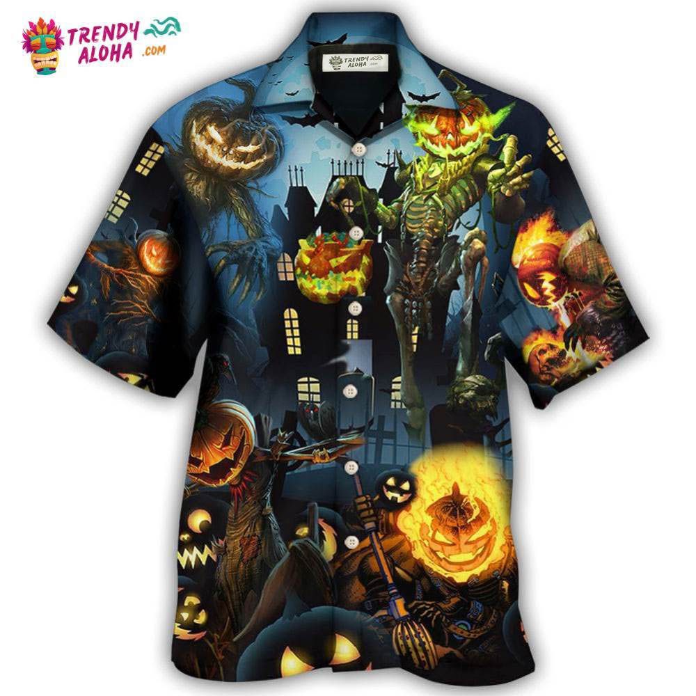 Halloween Pumpkin Scary Sky Night Hawaiian Shirt – Trendy Aloha Halloween Pumpkin Scary Sky Night Hawaiian Shirt – Trendy Aloha