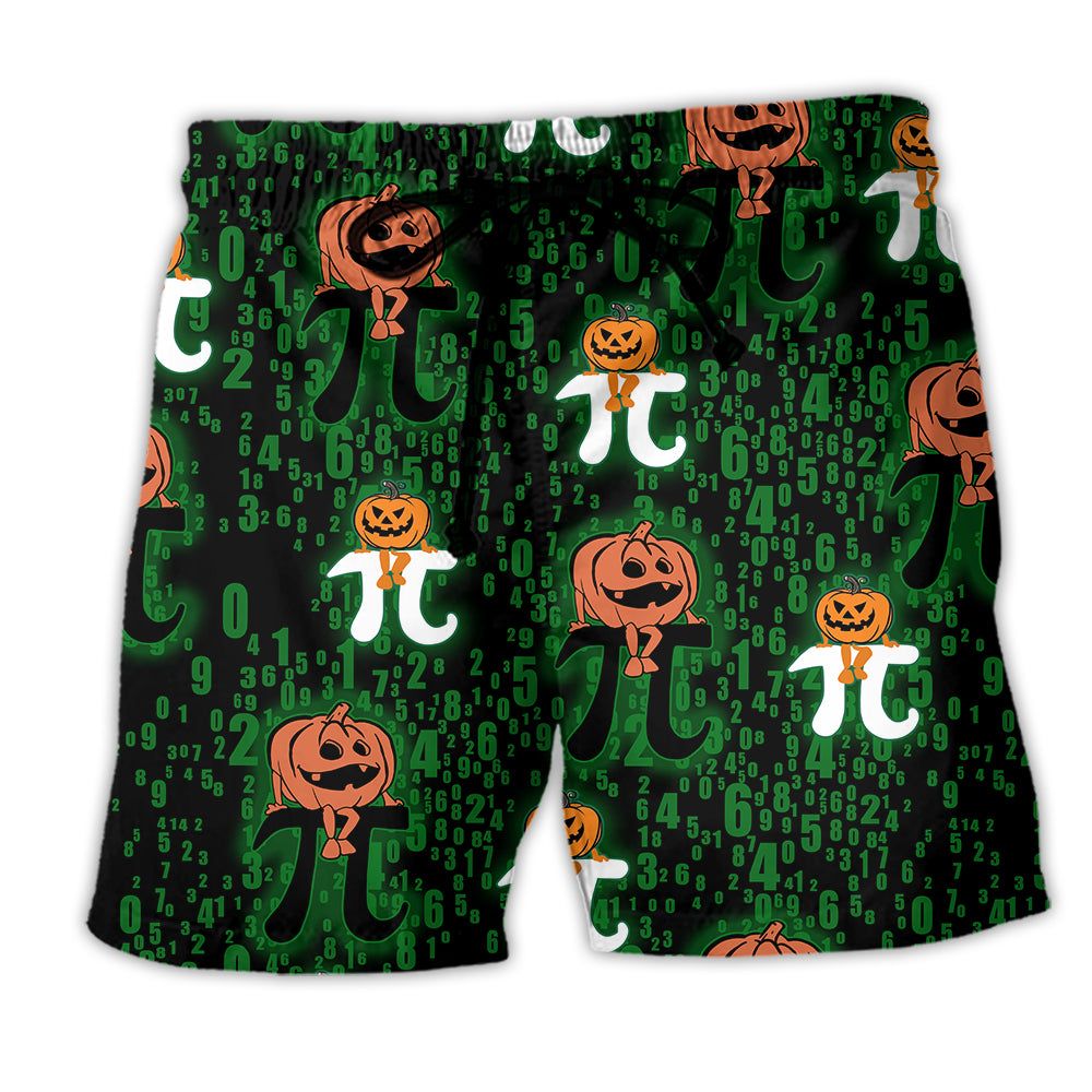 Halloween Pumpkin Smile Trendy Aloha Hawaiian Beach Shorts