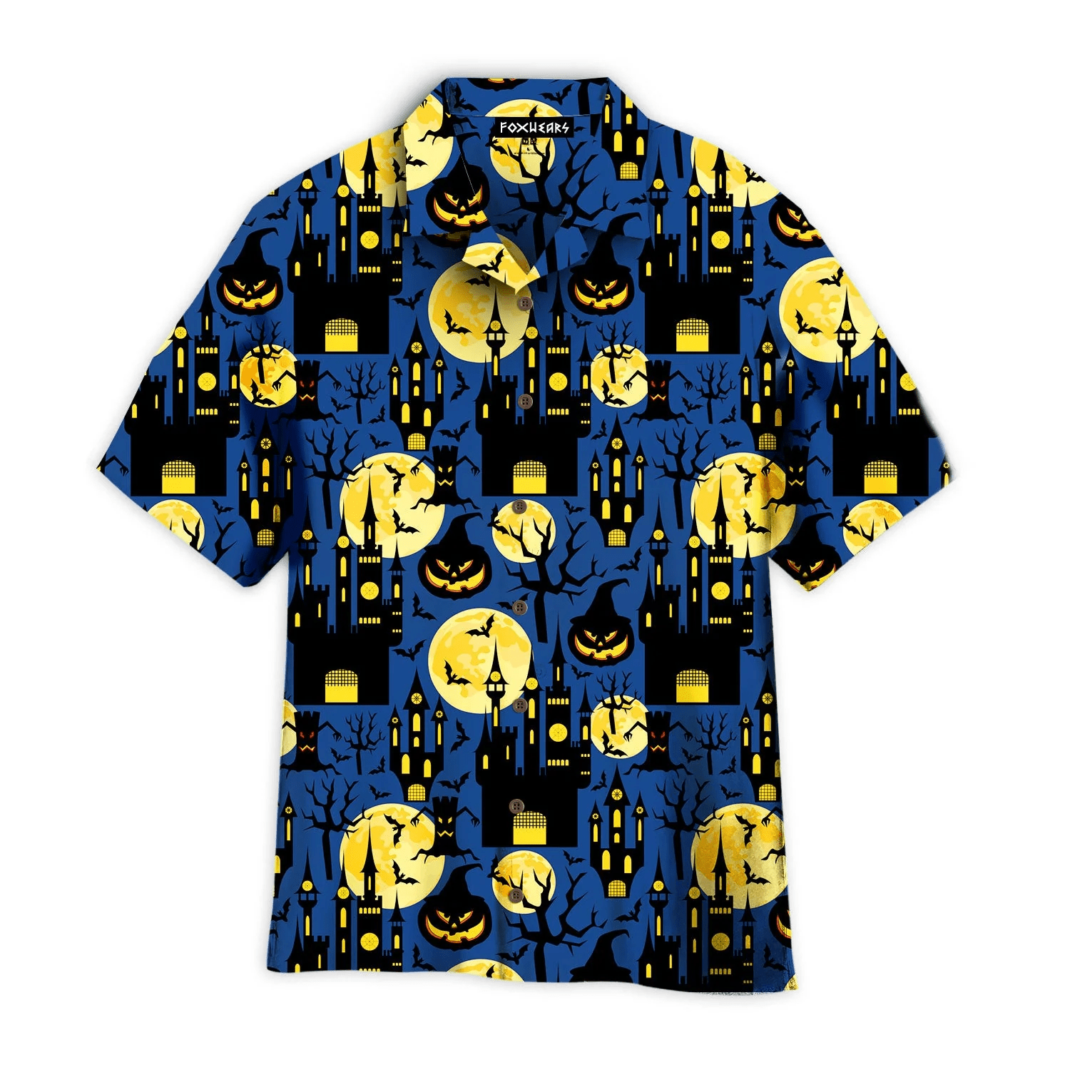 Halloween Scary Kingdom Pattern Trendy Hawaiian Shirt