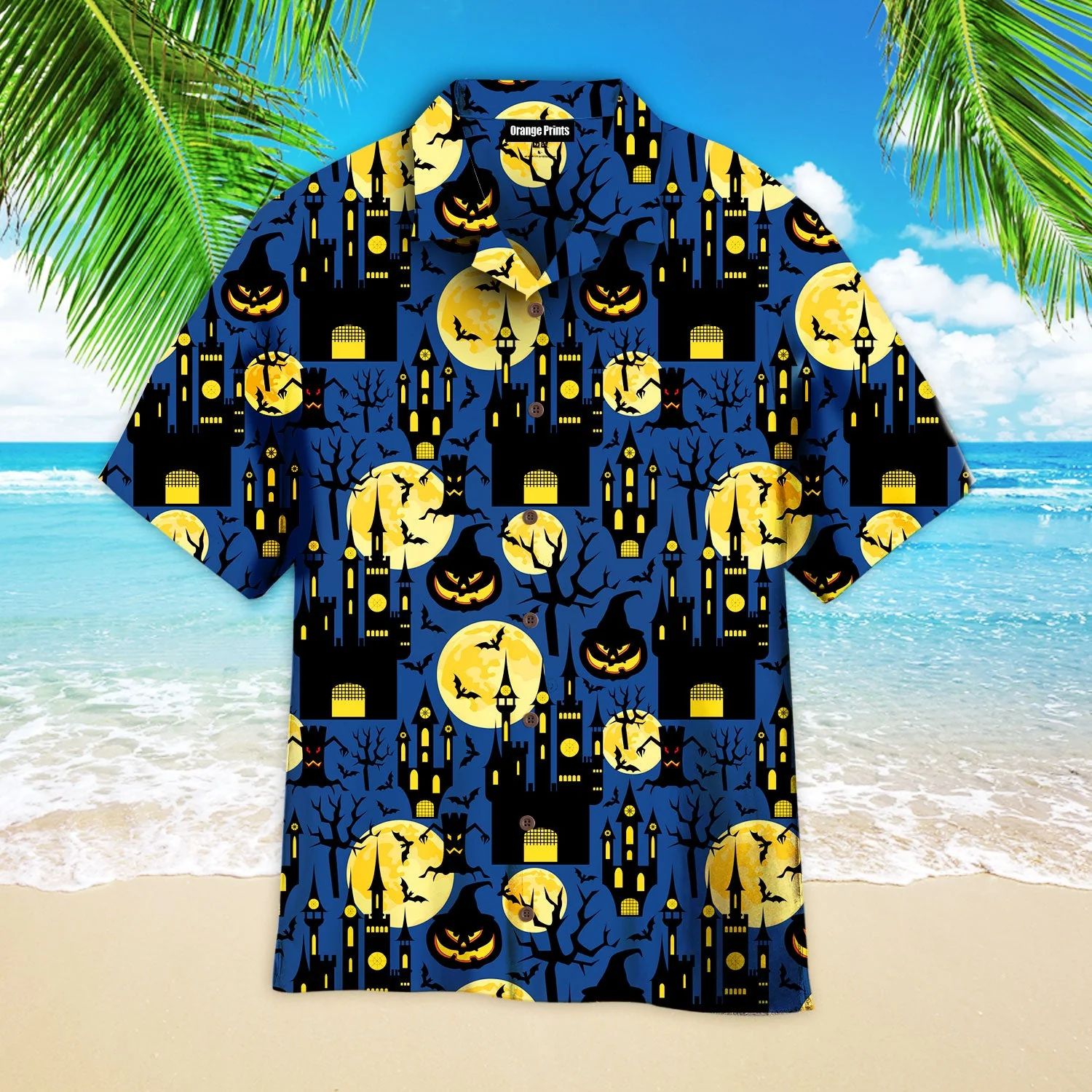 Halloween Scary Kingdom Pattern Trendy Hawaiian Shirt