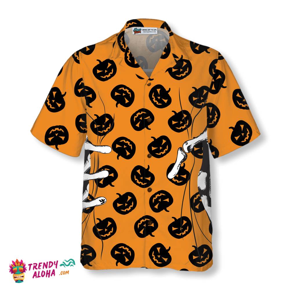 Halloween Skeleton Hand Hawaiian Shirt
