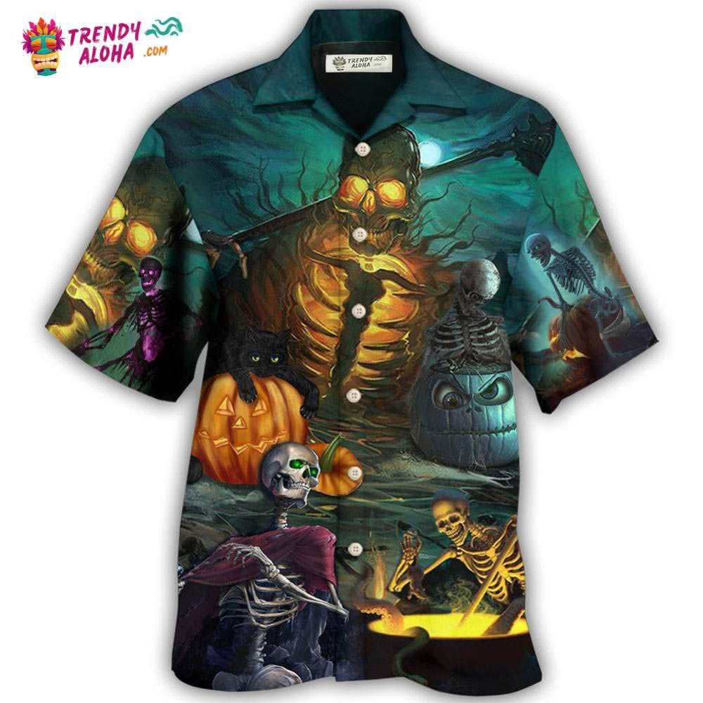 Halloween Skull Dark Scary Hawaiian Shirt – Trendy Aloha Halloween Skull Dark Scary Hawaiian Shirt – Trendy Aloha