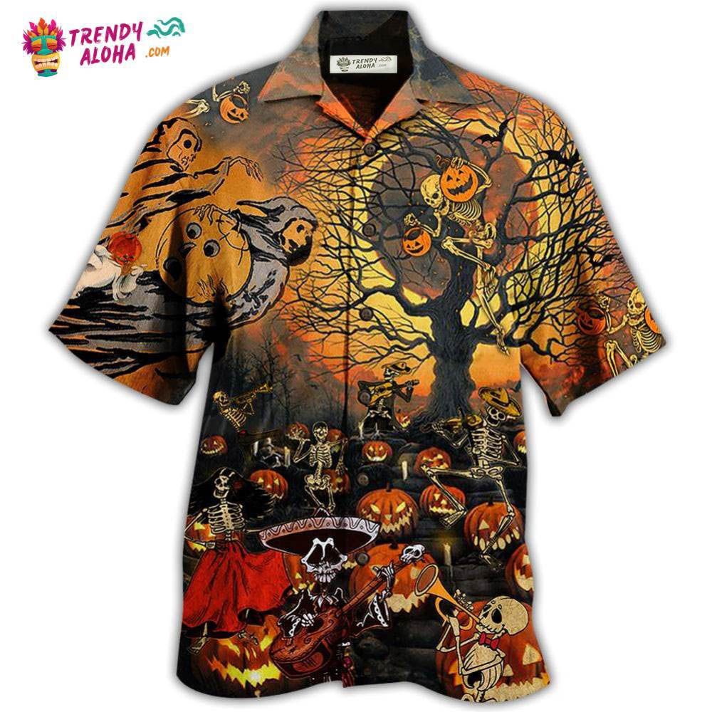 Halloween Skull Darkness Hawaiian Shirt – Trendy Aloha