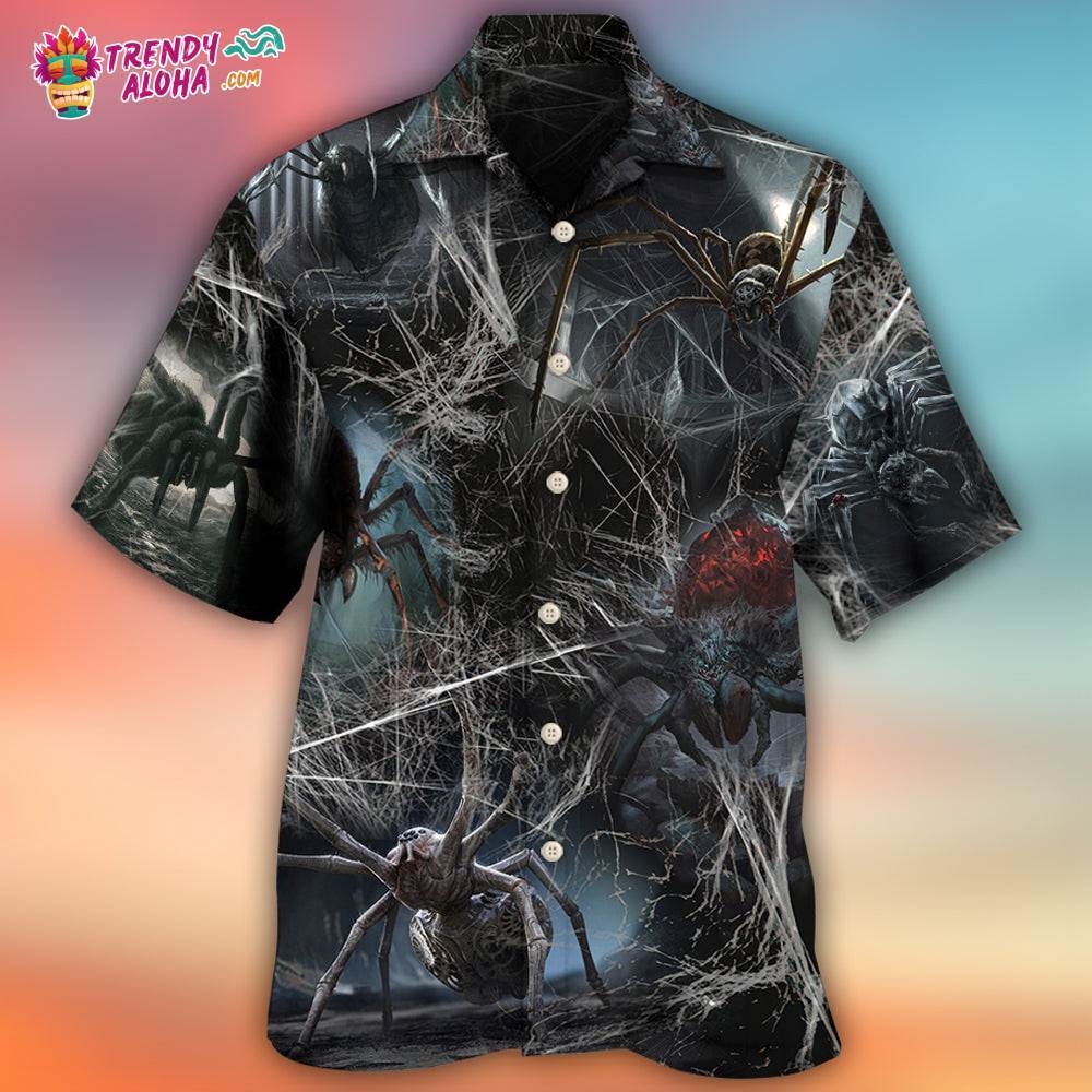 Halloween Spider Dark Scary Hawaiian Shirt – Trendy Aloha