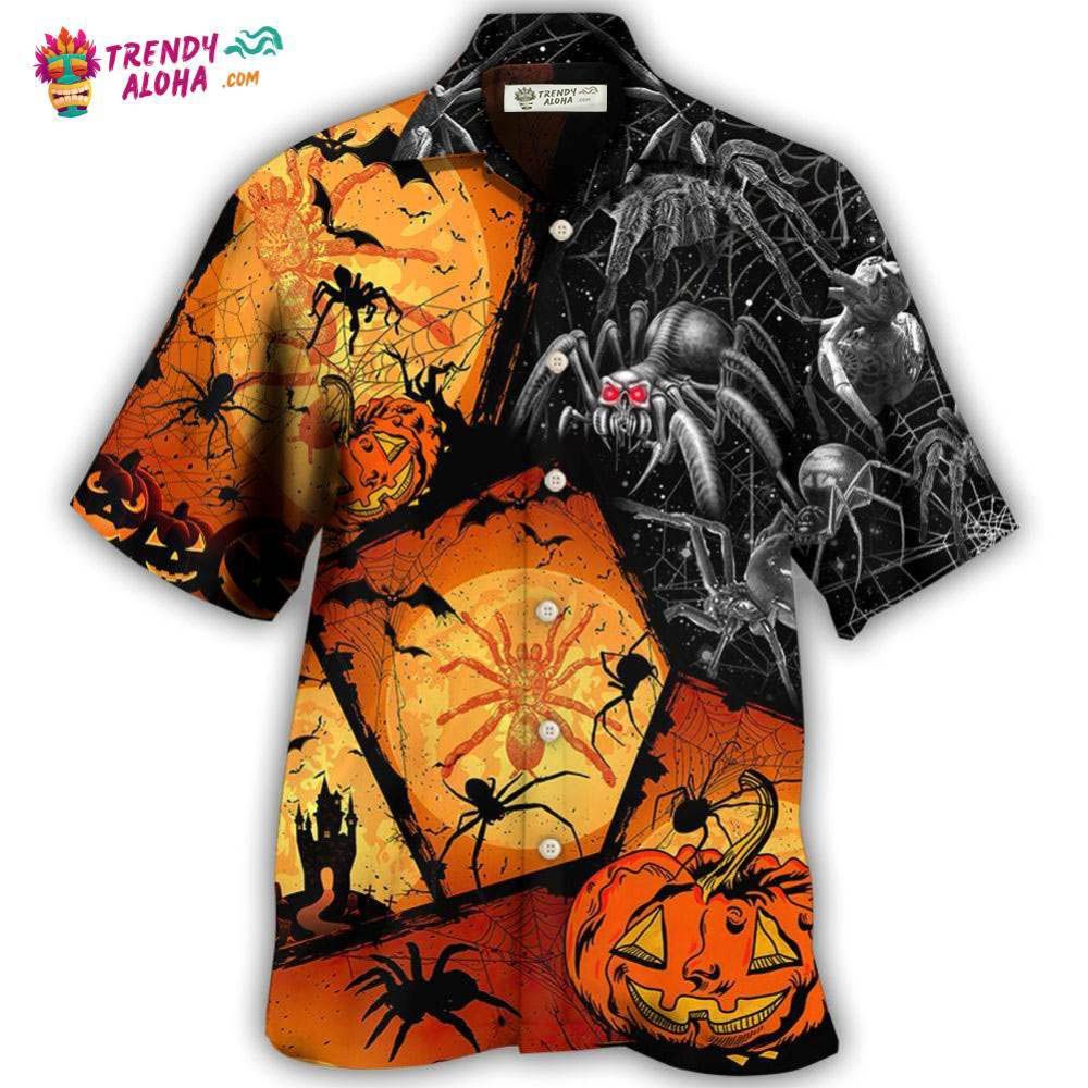 Halloween Spider Pumpkin Scary Hawaiian Shirt – Trendy Aloha Halloween Spider Pumpkin Scary Hawaiian Shirt – Trendy Aloha