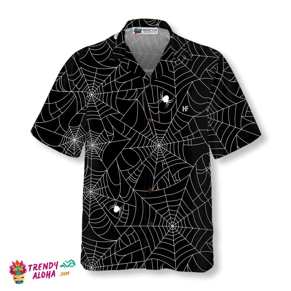 Halloween Spider Web Hawaiian Shirt