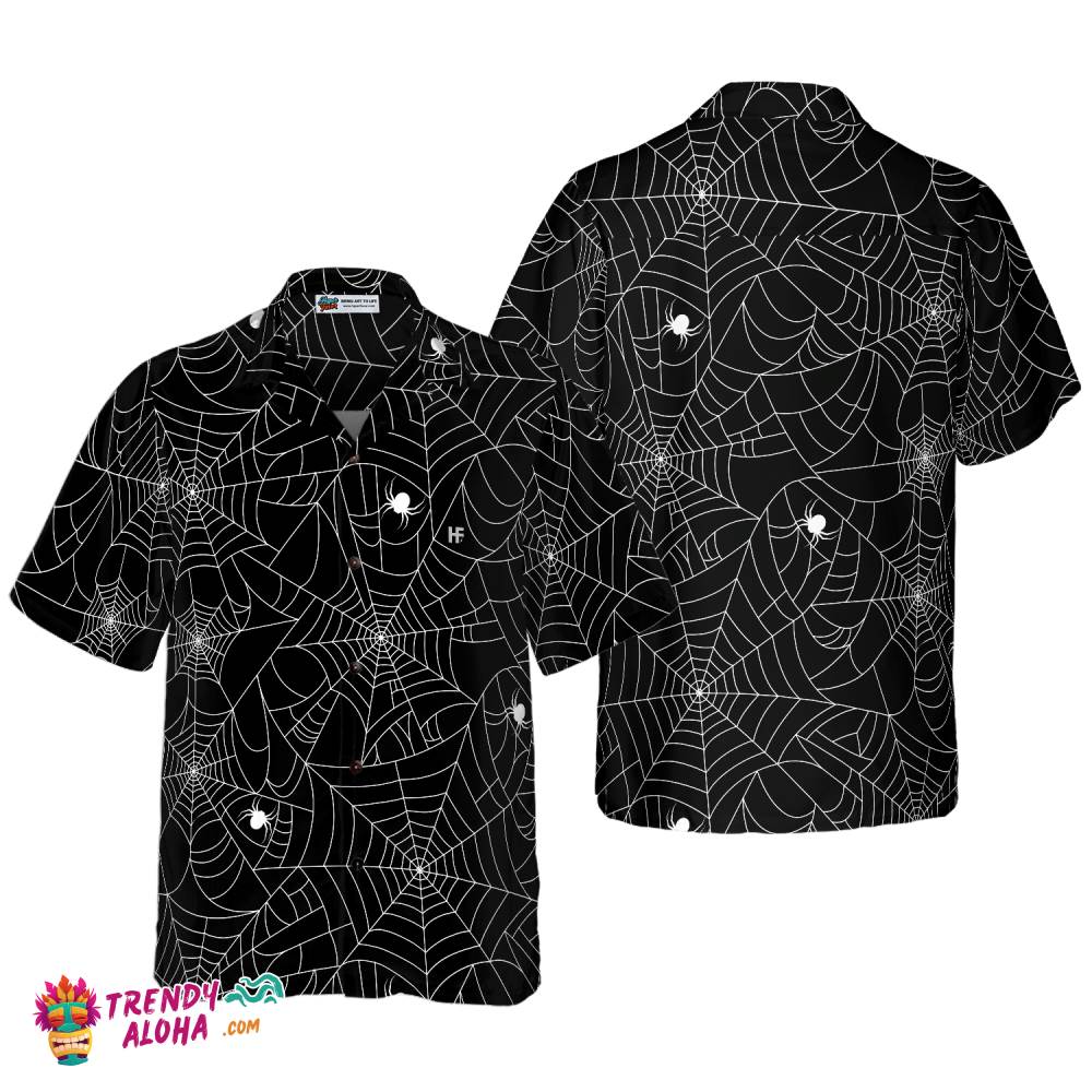 Halloween Spider Web Hawaiian Shirt