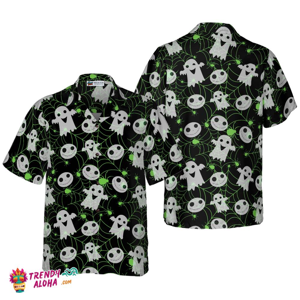 Halloween Spider Web Shirt For Men Hawaiian Shirt