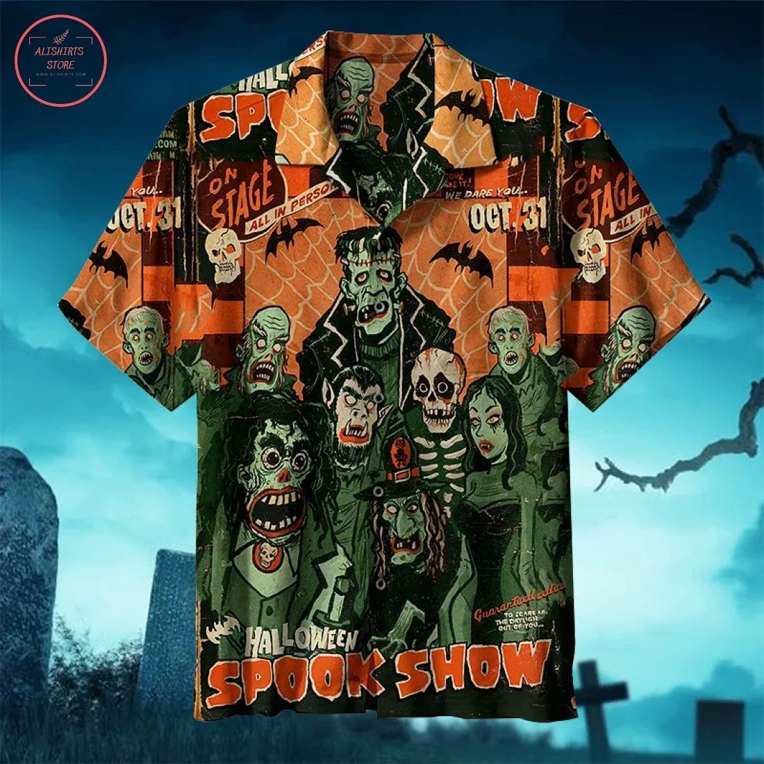 Halloween Spook Show Theme Hawaiian Shirt Exclusive