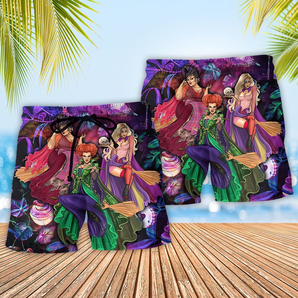Halloween – The Best Witches Of All Time Trendy Aloha Hawaiian Beach Shorts