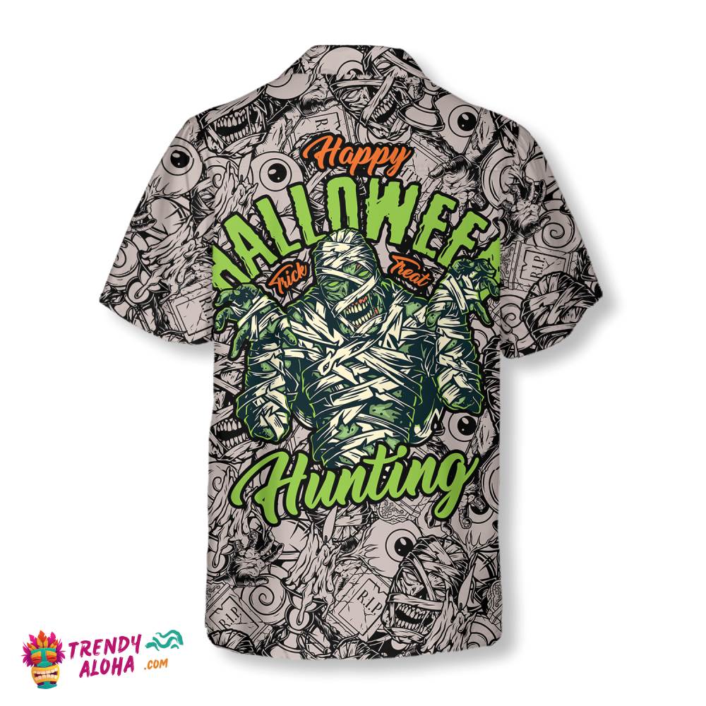 Halloween Vintage Scary Mummy Hawaiian Shirt