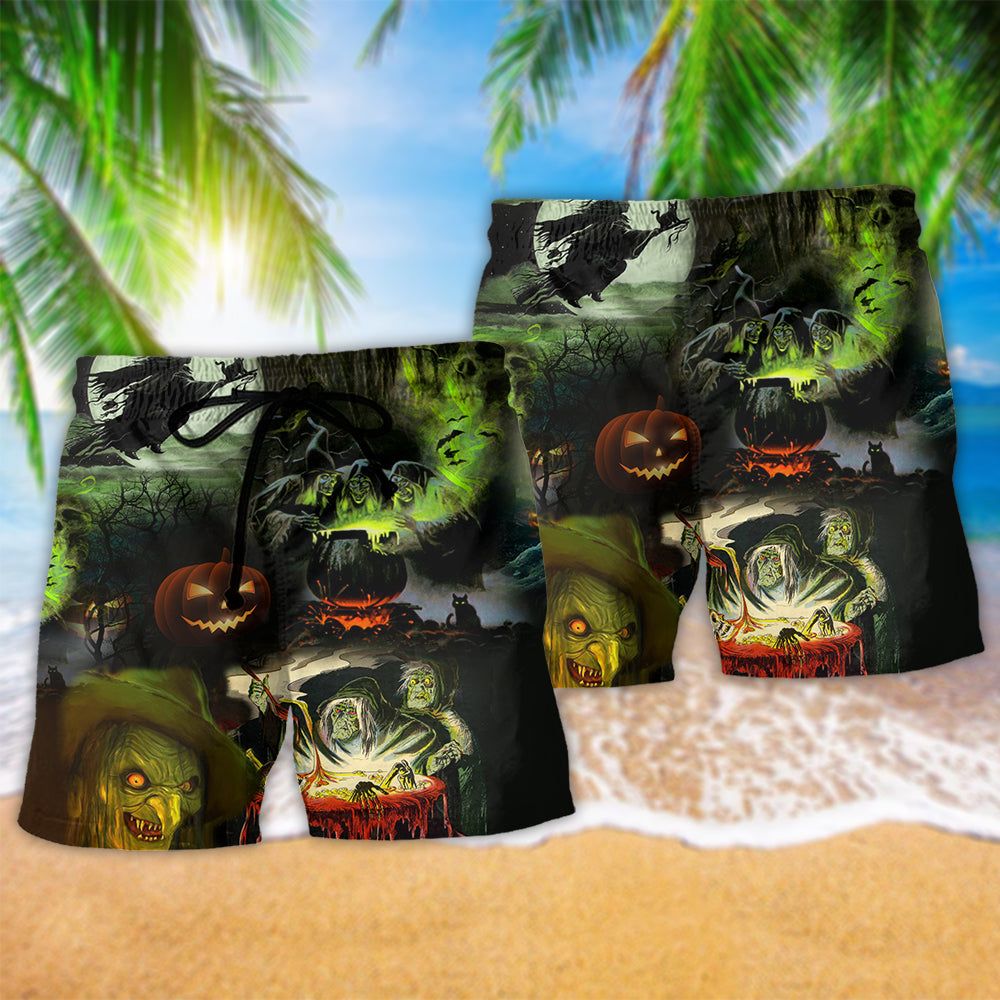 Halloween Witches Noticed You Trendy Aloha Hawaiian Beach Shorts