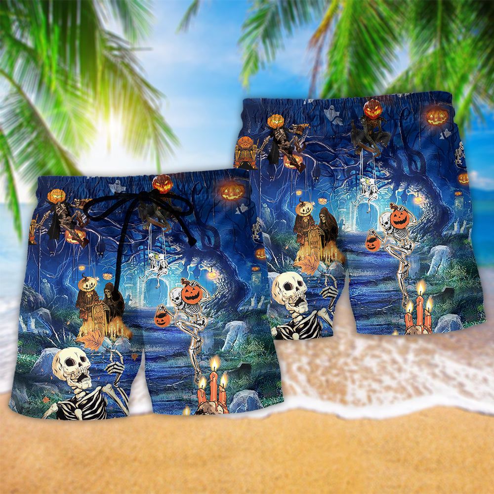Halloween You’Re Already Dead Trendy Aloha Hawaiian Beach Shorts