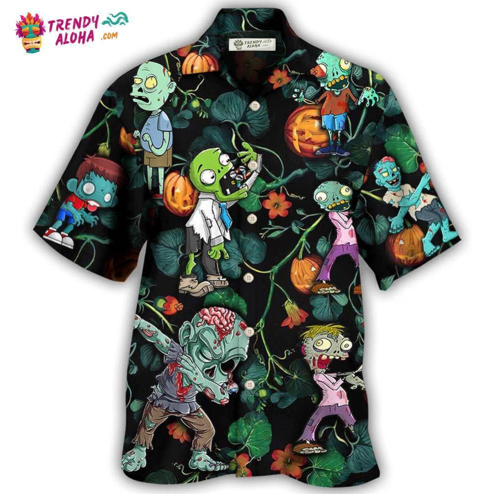 Halloween Zombie Tropical Pumpkin Scary Hawaiian Shirt – Trendy Aloha Halloween Zombie Tropical Pumpkin Scary Hawaiian Shirt – Trendy Aloha