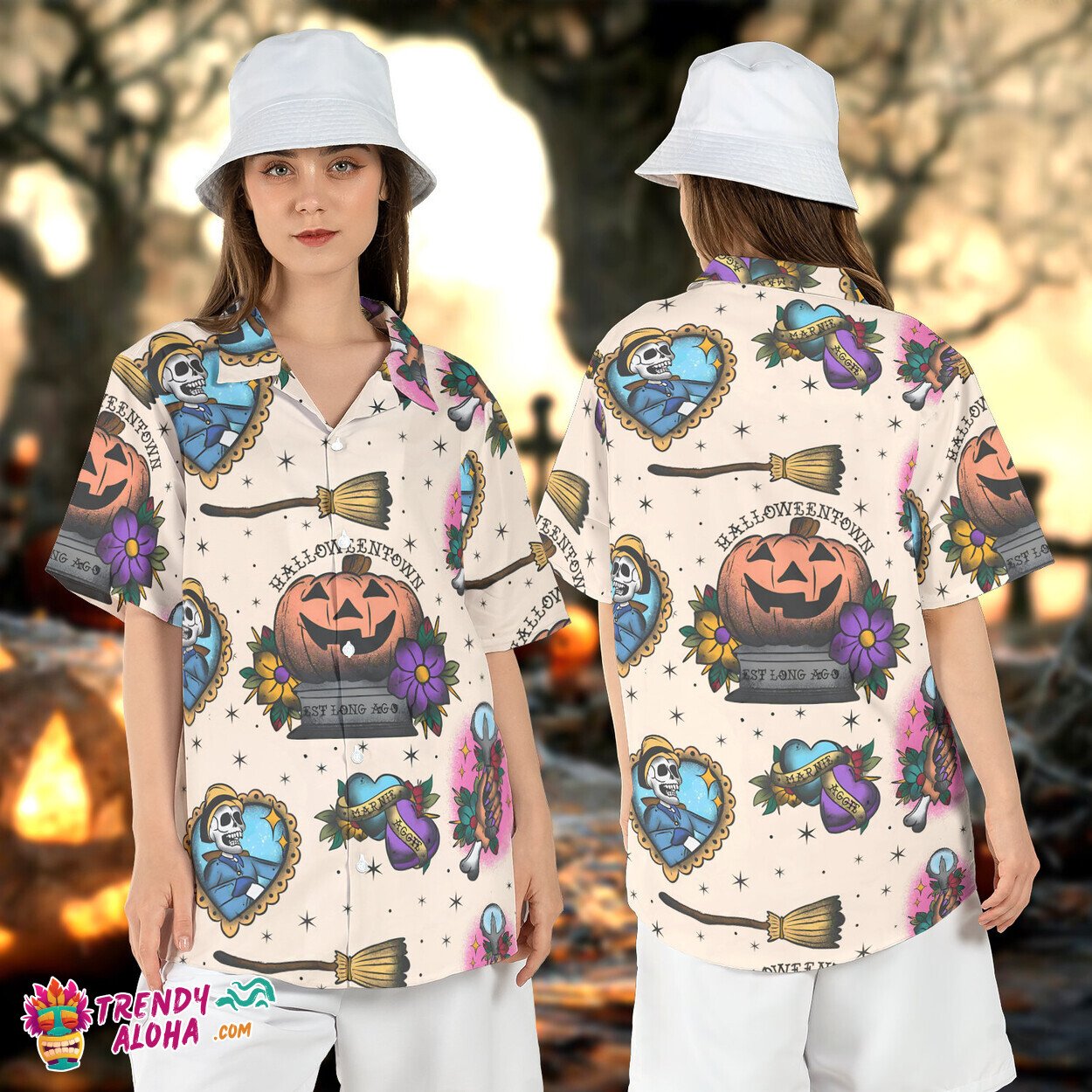 Halloweentown University Halloween Pumpkin Horror Aloha Tee