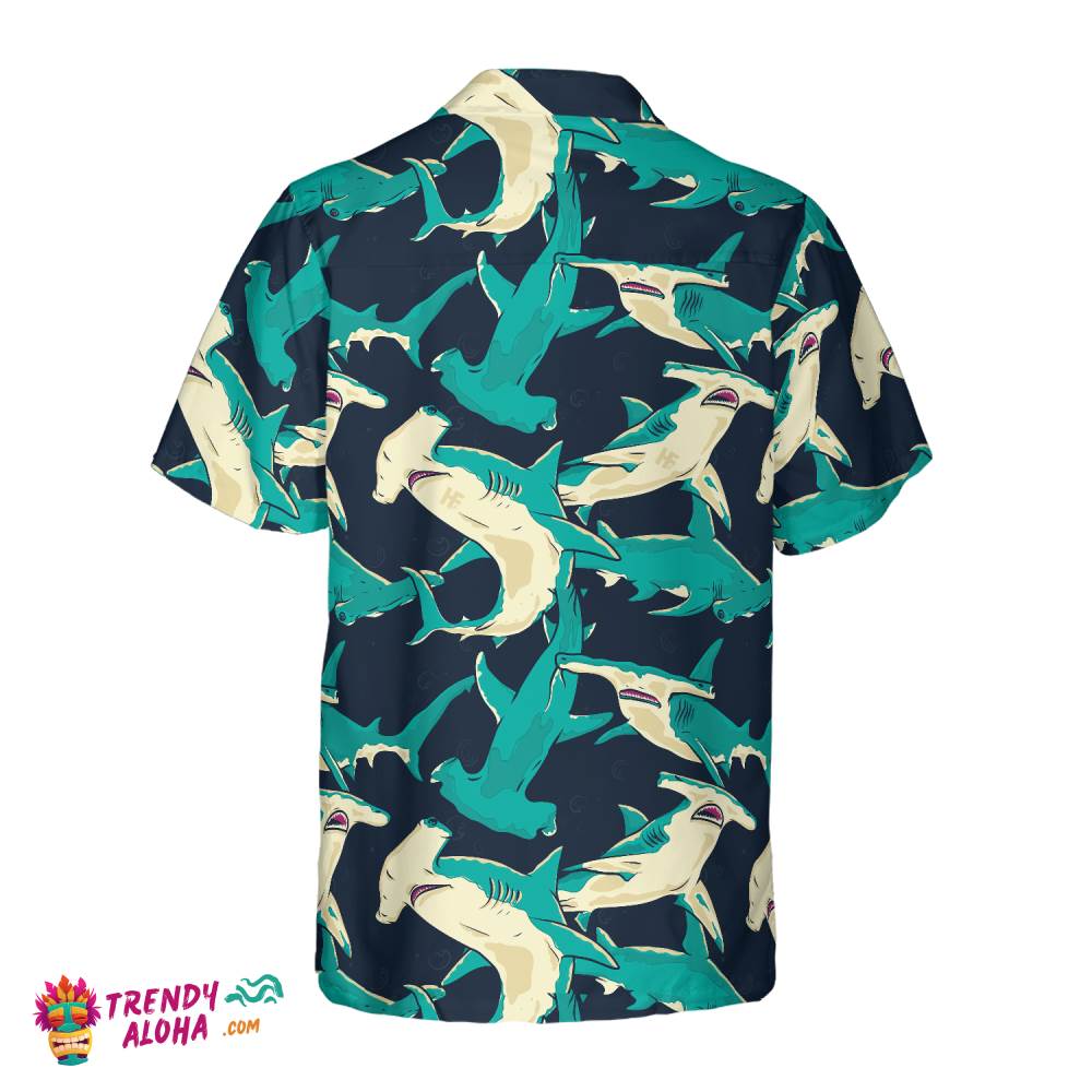 Hammerhead Shark Pattern Hawaiian Shirt