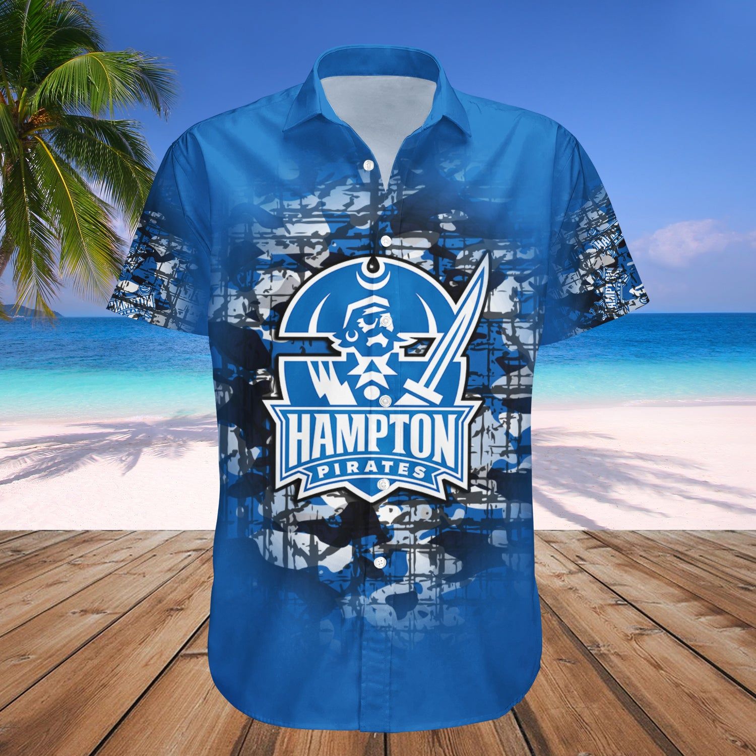 Hampton Pirates Hawaii Shirt Camouflage Vintage – NCAA