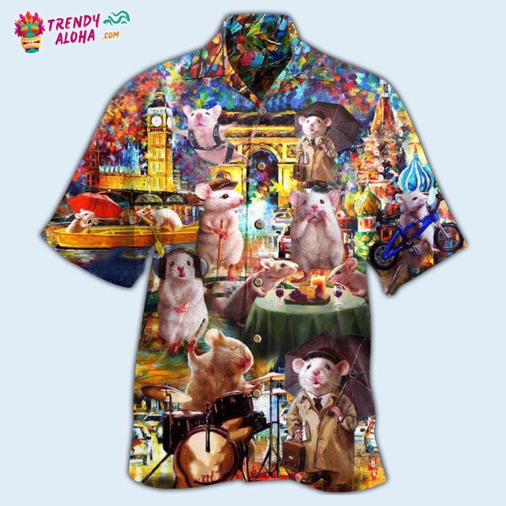 Hamster Animals Traveling Around The World Hawaiian Shirt – Trendy Aloha