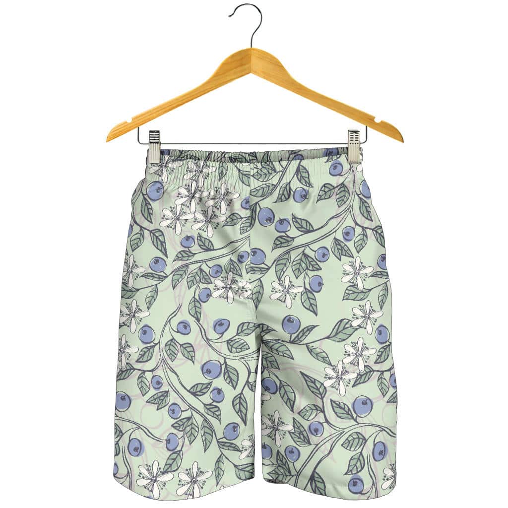 Hand Drawn Blueberry Pattern For Men Women Kid Shorts